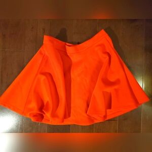 UK2LA Crimson Red Flowy Mini Circle/Skater Skirt